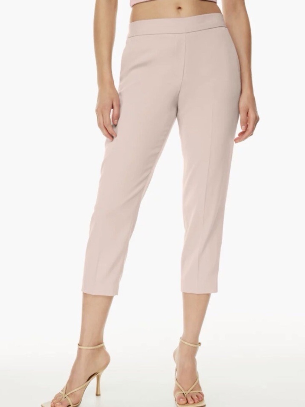 Babaton Blush Pink women’s Dress Pants capri - mauve pink aritizia